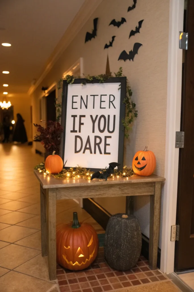 15 a bold halloween sign reading enter if you d