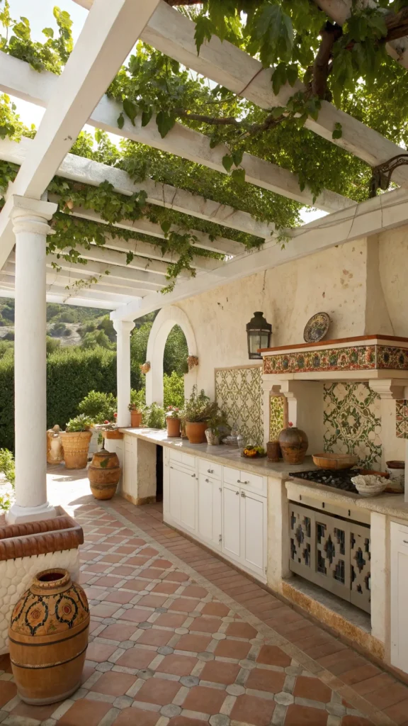 15 mediterranean pergola kitchen white pergola d
