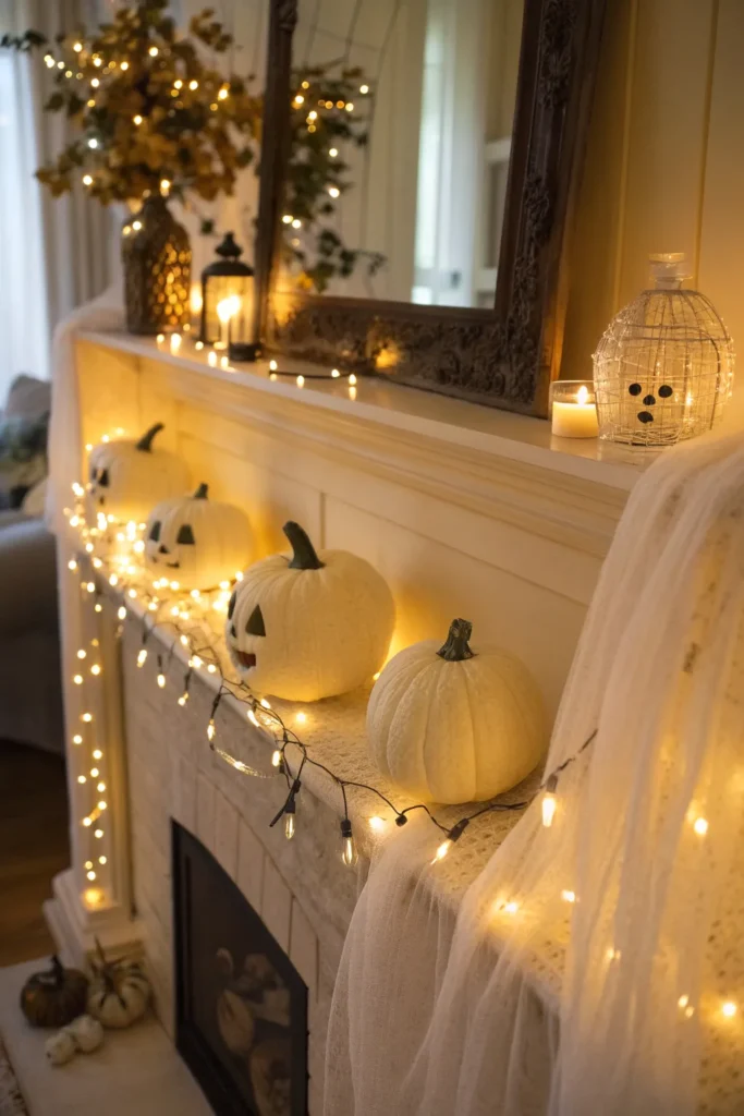 15 soft lighting with fairy lights a mantel sty