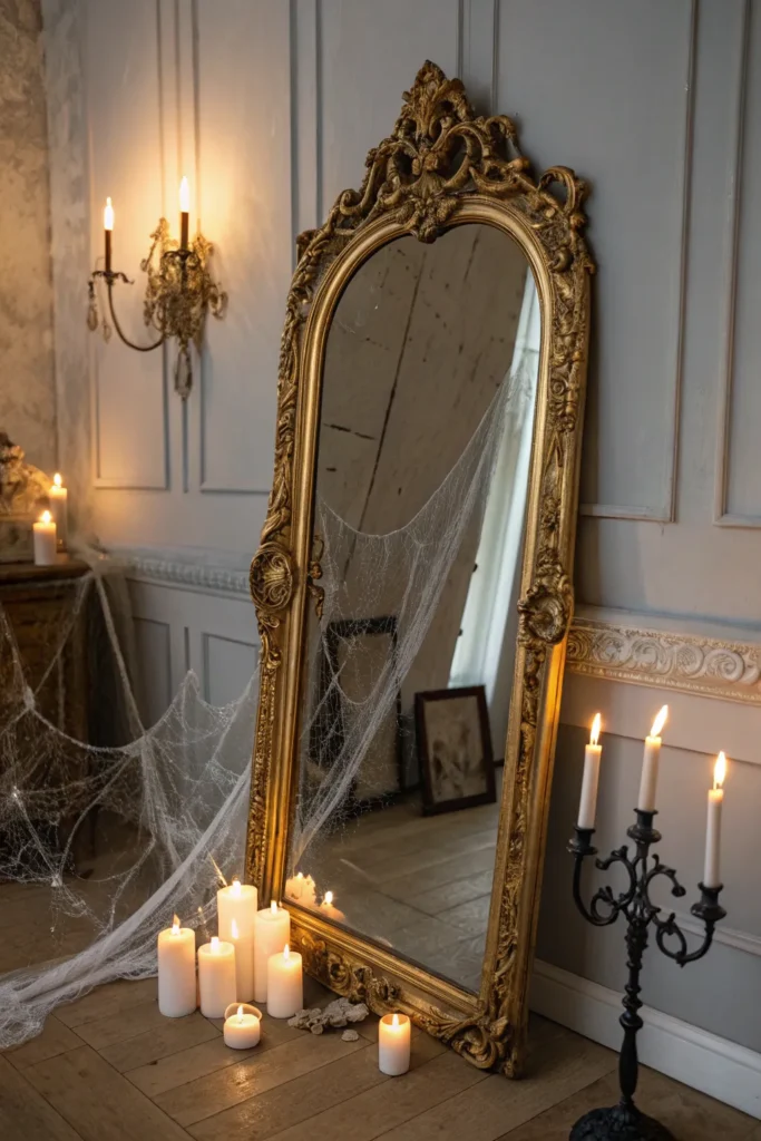15 vintage mirrors with cobweb accents a vintage
