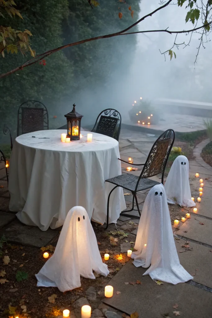 16 a ghostly glow halloween patio table draped i