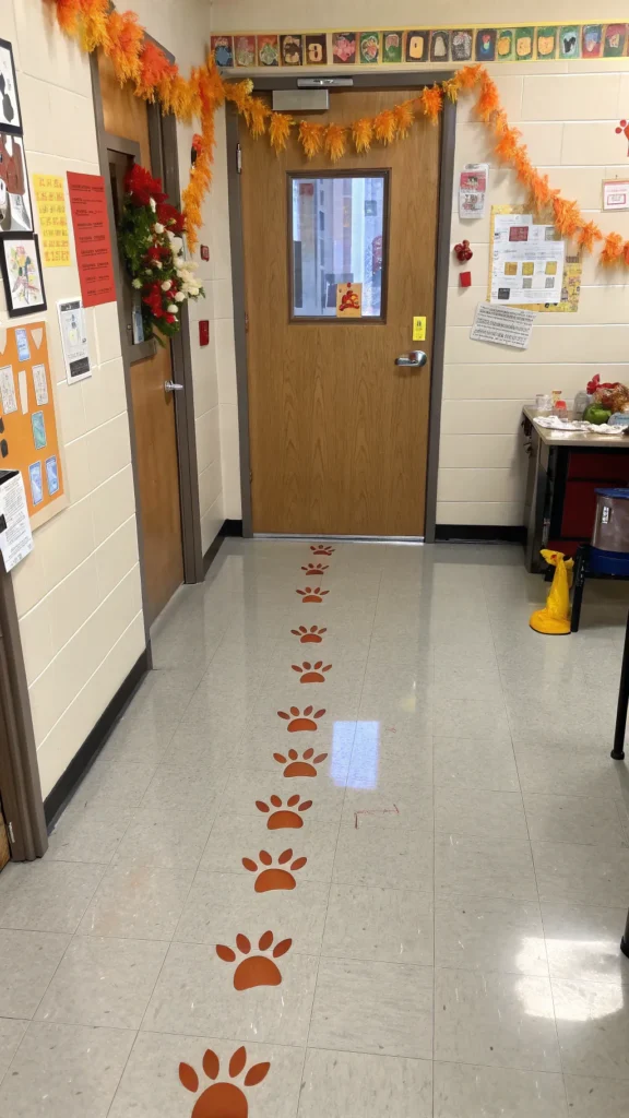 16 turkey tracks door with small turkey footpri