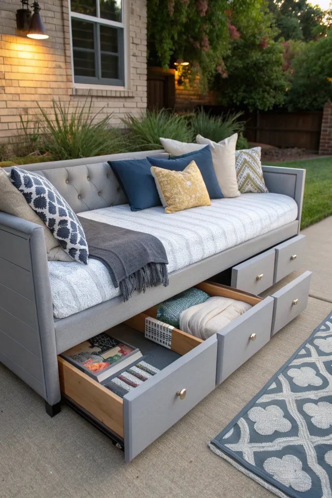 18 a stylish dorm daybed with storage drawers be