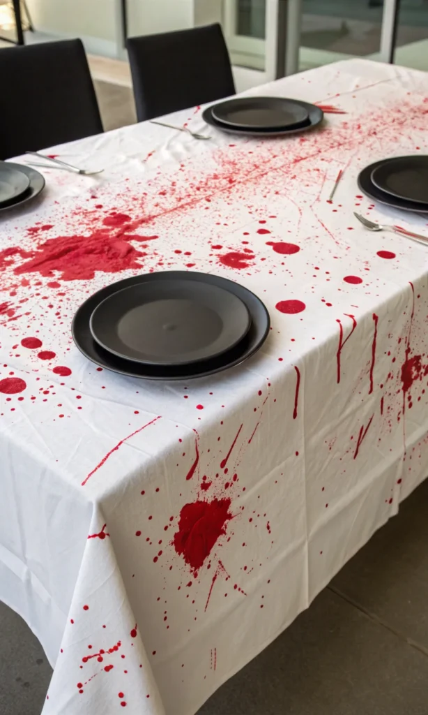 18 bloody tablecloth prompt a stark high contra