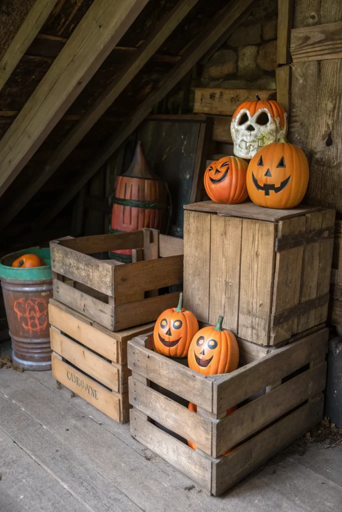 18 creaky wooden crates brimming with retro pump