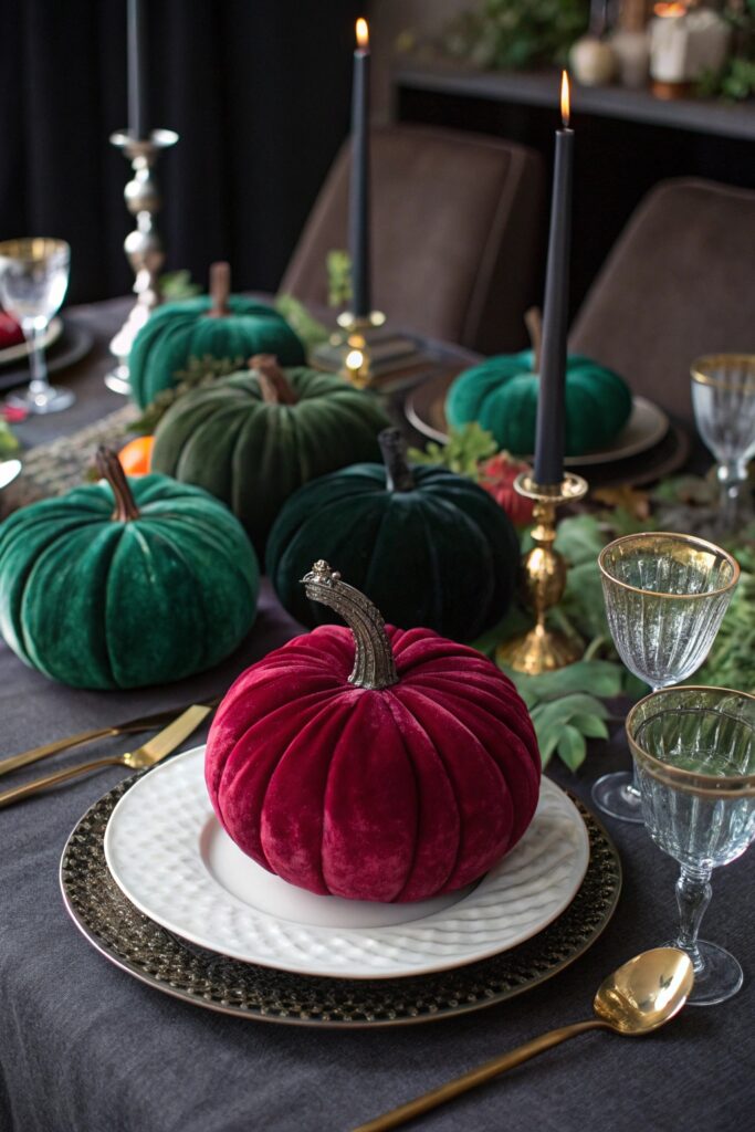 18 velvet pumpkins jewel toned velvet pumpkins i