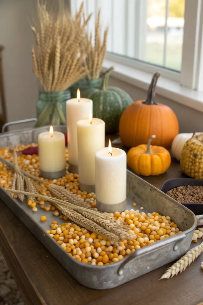19 bed of corn with candles realistic shallow tr