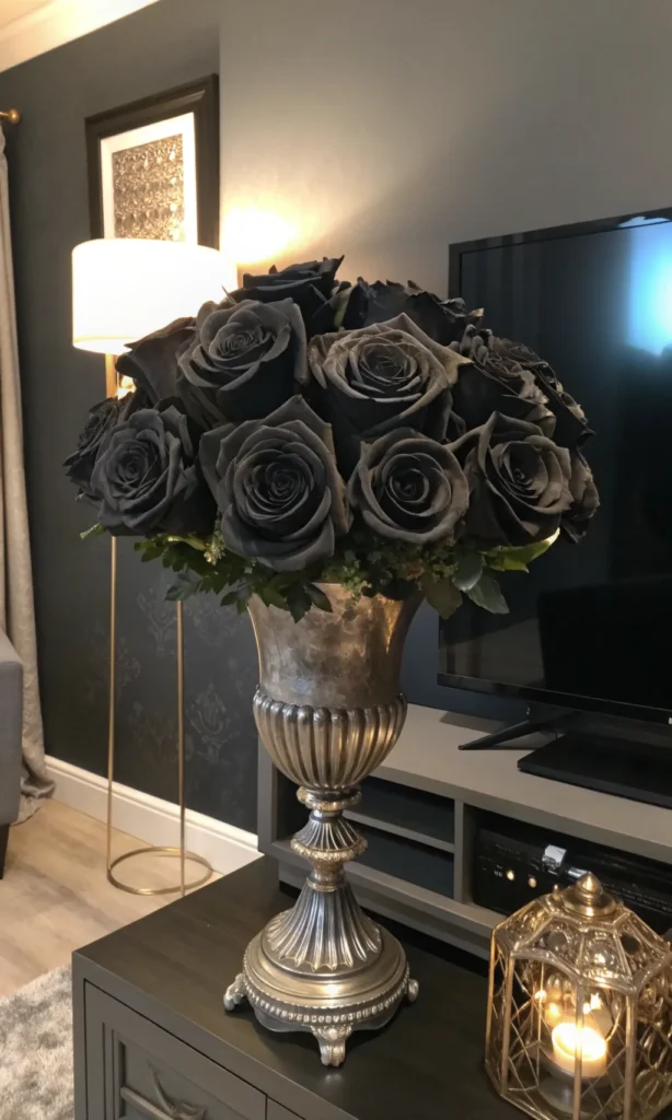 20 black roses arrangement prompt an elegant flo