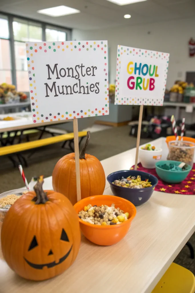20 diy trick or treat table signs reading monst