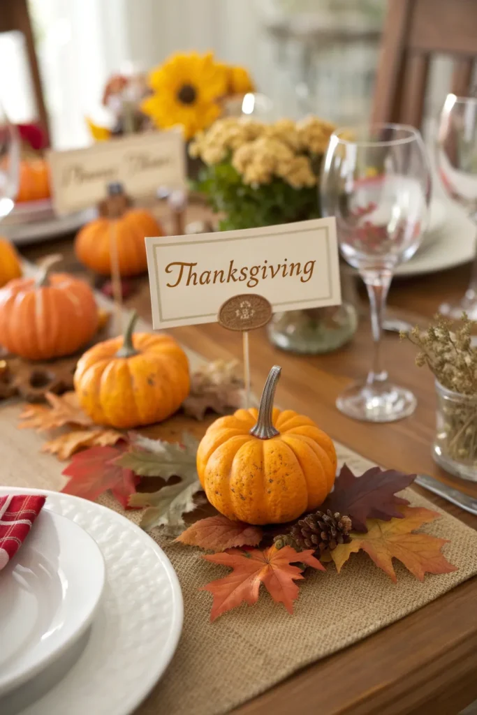 20 mini pumpkin placeholders realistic thanksgiv