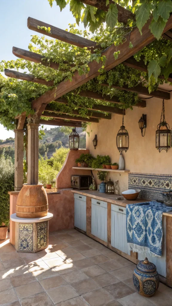 21 sun drenched mediterranean pergola kitchen st