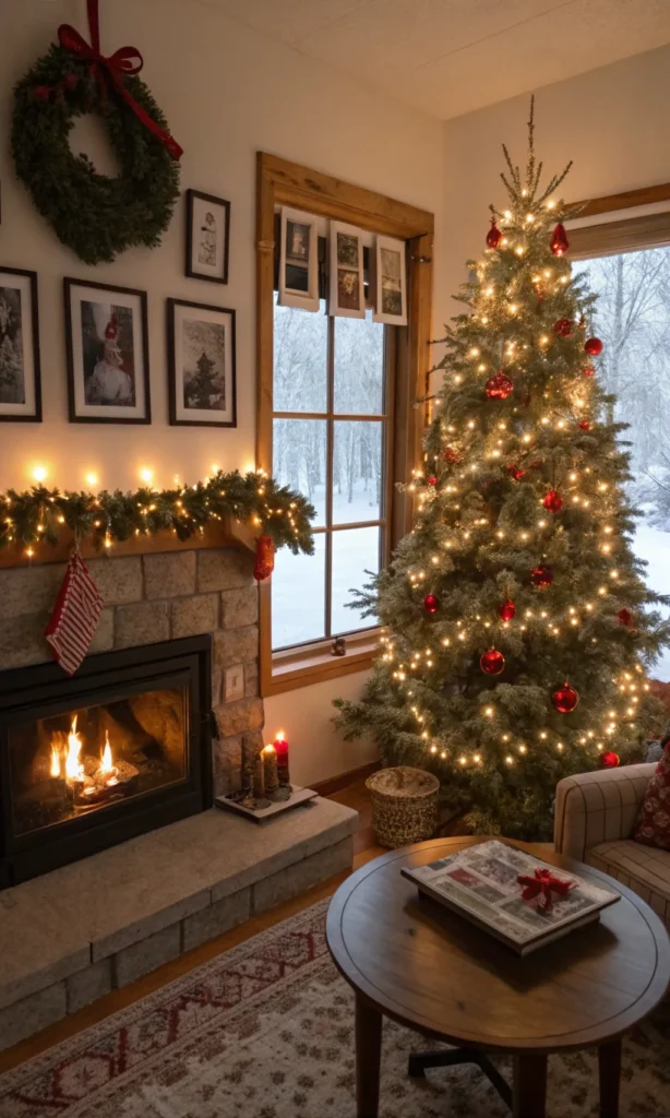 22 homely cottage christmas scene with family ph