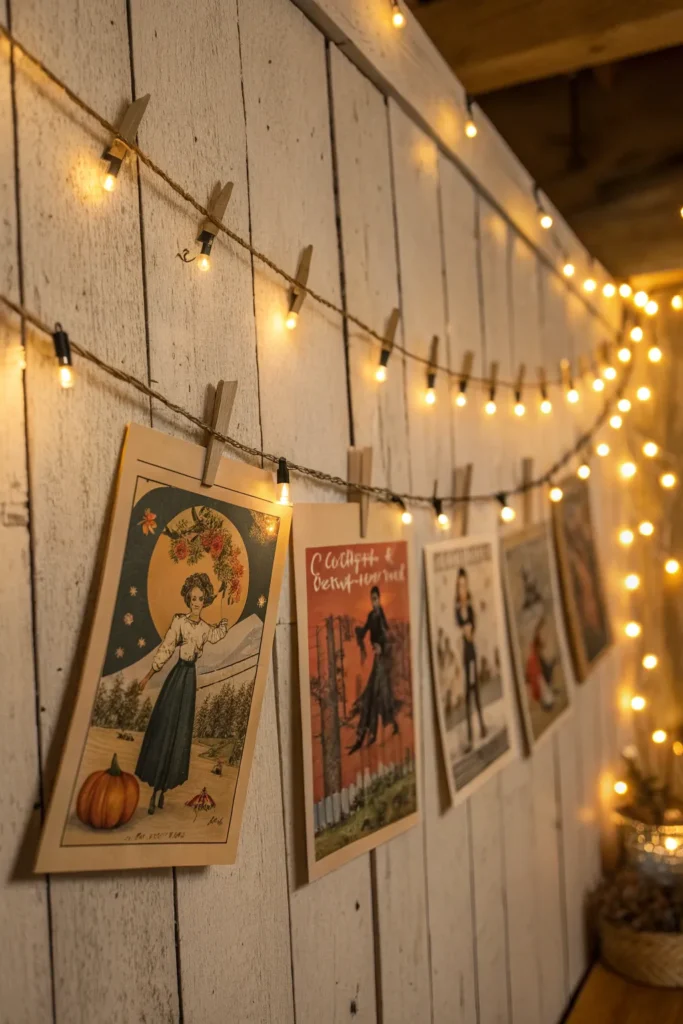 22 vintage halloween postcards displayed with tw