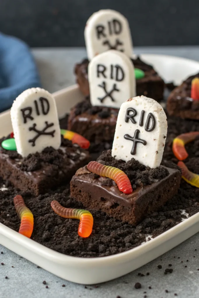 24 a dessert platter styled like a graveyard br