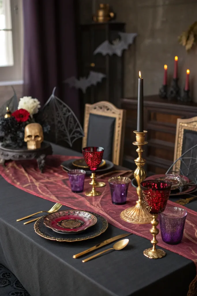 halloween decorations dining table