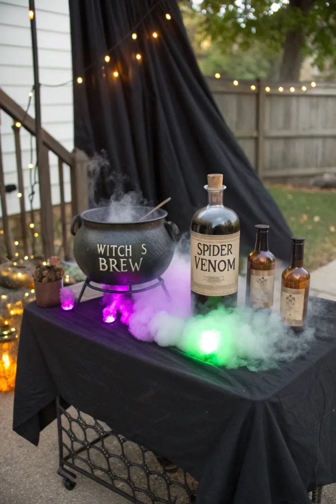 3 a witch s potion outdoor table setup with blac
