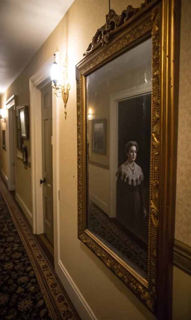 3 haunted mirror trick prompt a medium shot of a