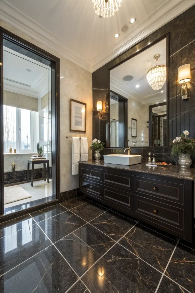 30 sophisticated bathroom with polished granite
