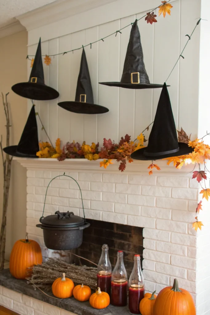 30 whimsical halloween mantel with floating wit