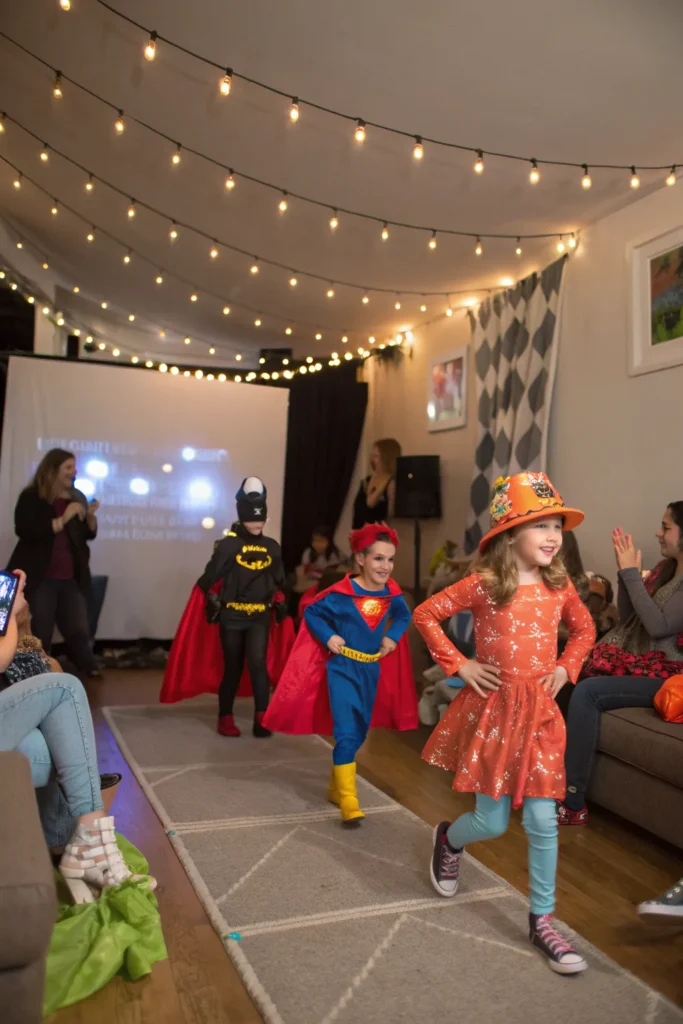 4 costume fashion show a living room transformed