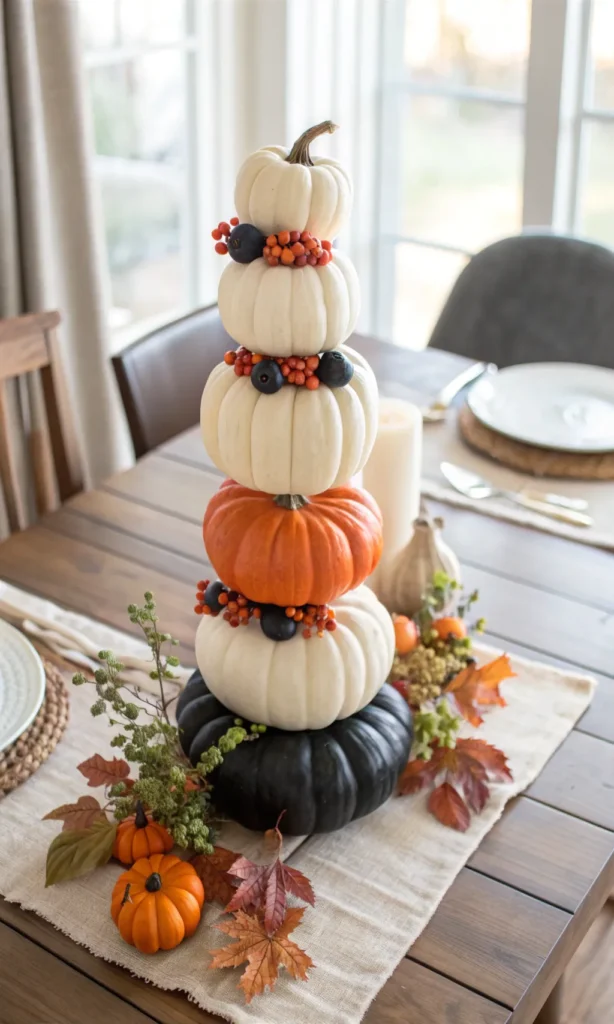 4 pumpkin tower centerpiece prompt an elegant di 1