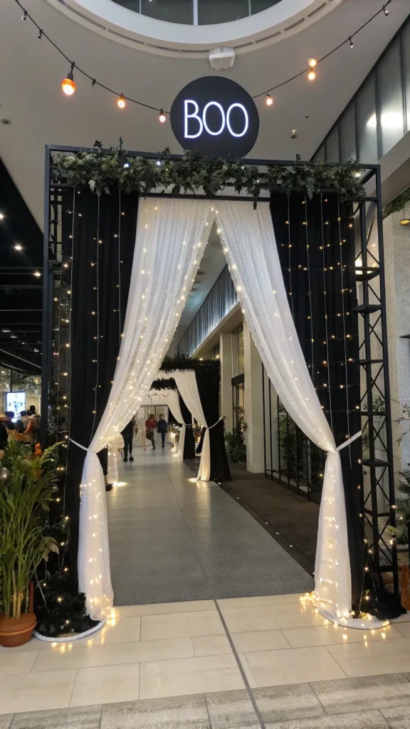 5 a chic modern halloween archway with a clean