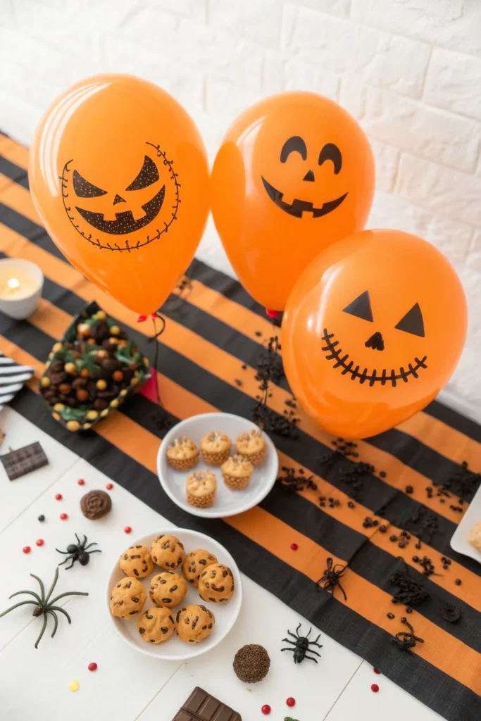 5 jack o lantern balloons prompt overhead shot 1