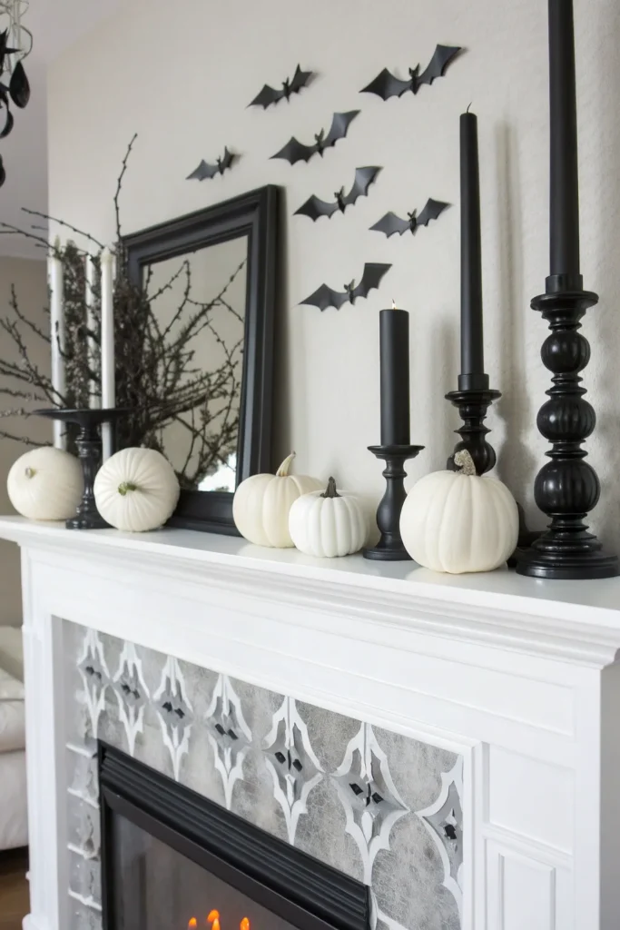 5 modern mantel styled in black white and sil