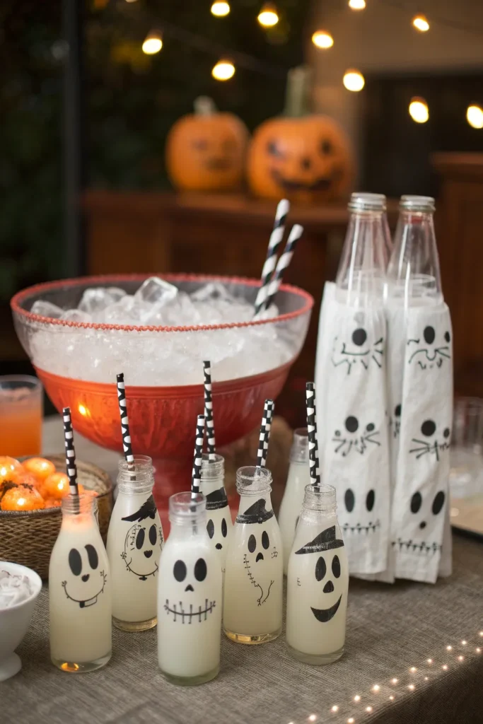 5 prompt halloween ghost themed drink station