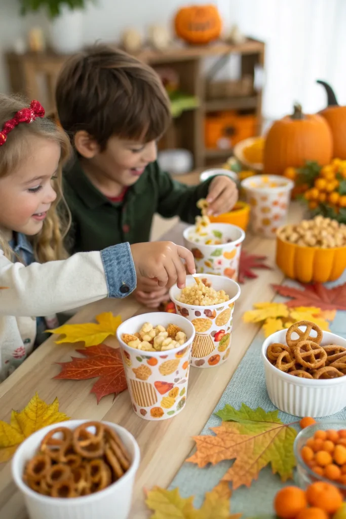 5 realistic photo of small paper snack cups fill