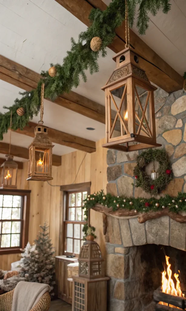 5 rustic cottage interior with wooden lanterns