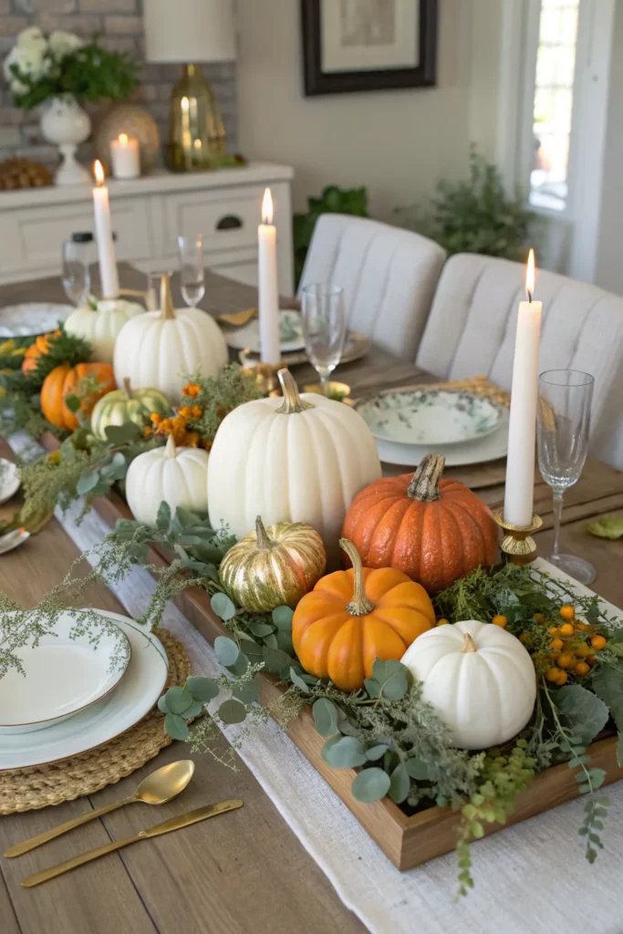 6 pumpkin wonderland thanksgiving table centerpi