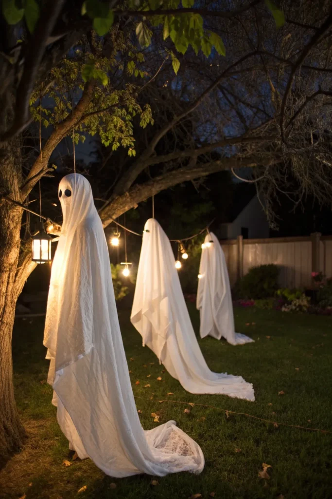 7 ghostly hanging drapes prompt diy ghost decor