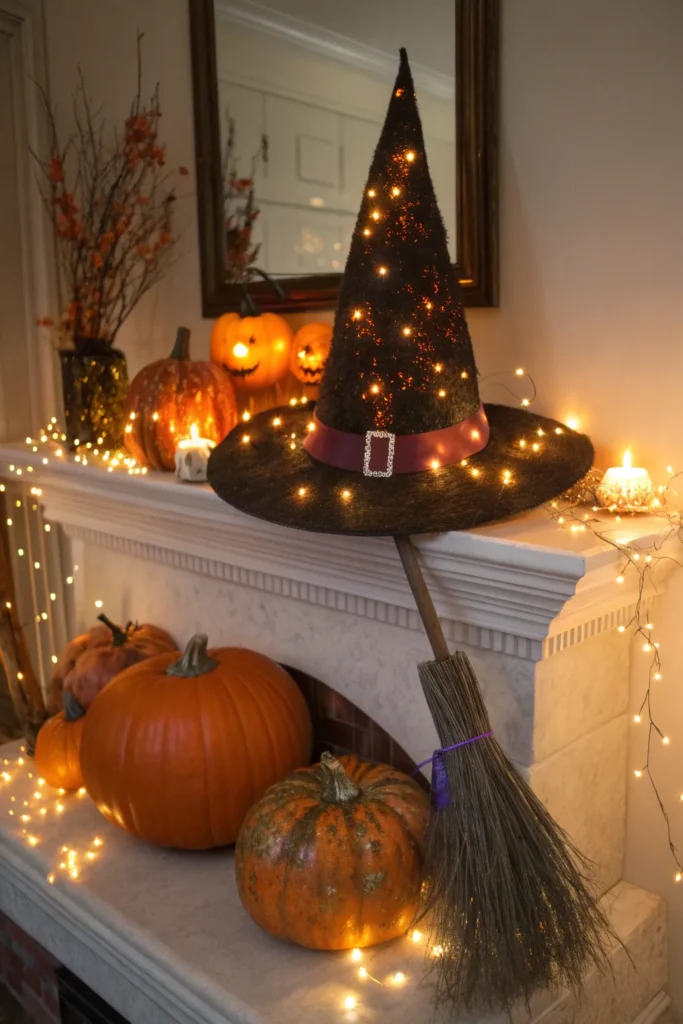 7 witch s hat display halloween mantle centerpie