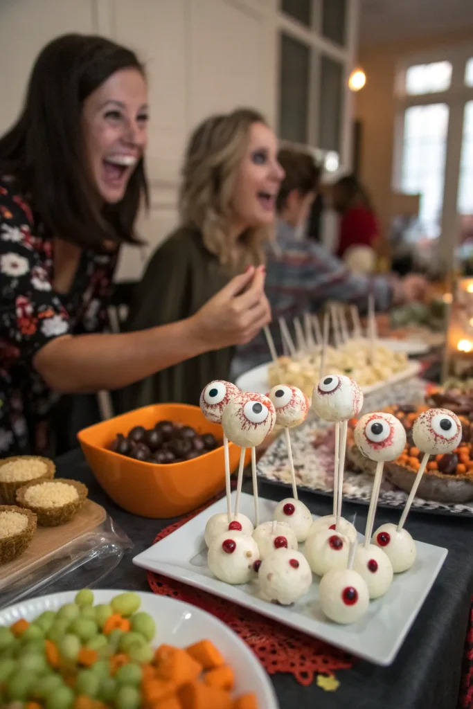 8 a halloween snack table centerpiece featuring