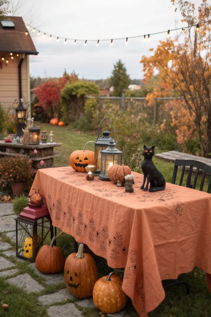 8 a vintage style outdoor halloween table with f