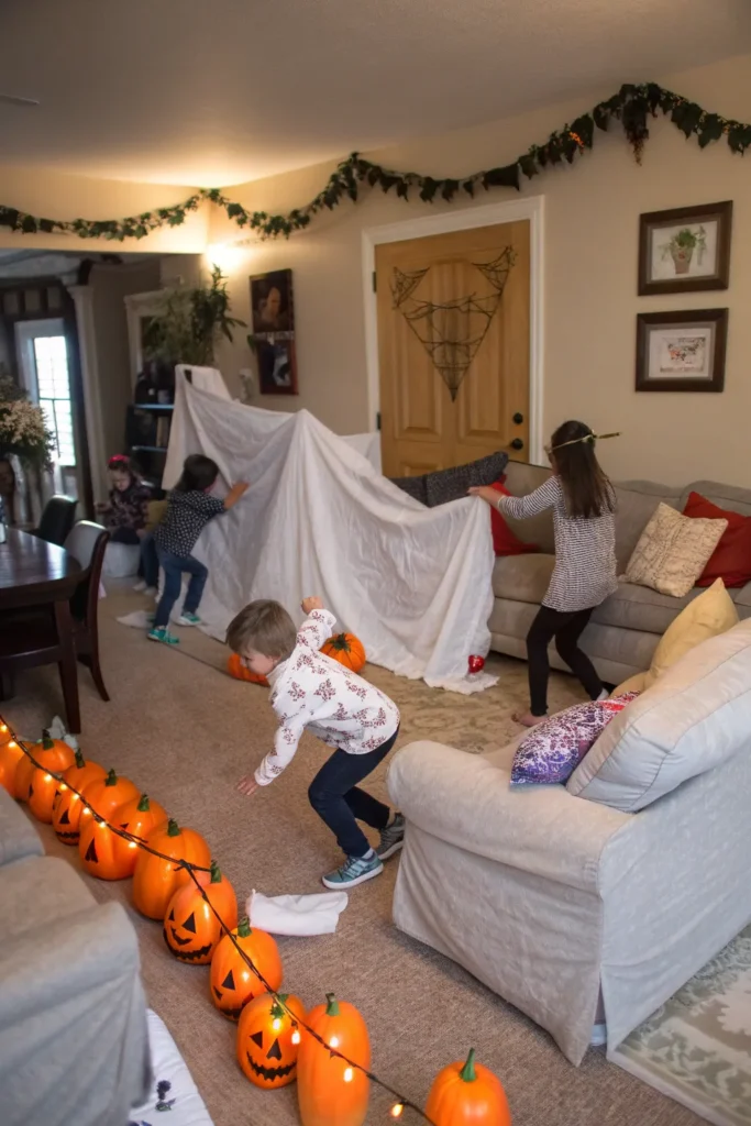 8 haunted house obstacle course a living room set