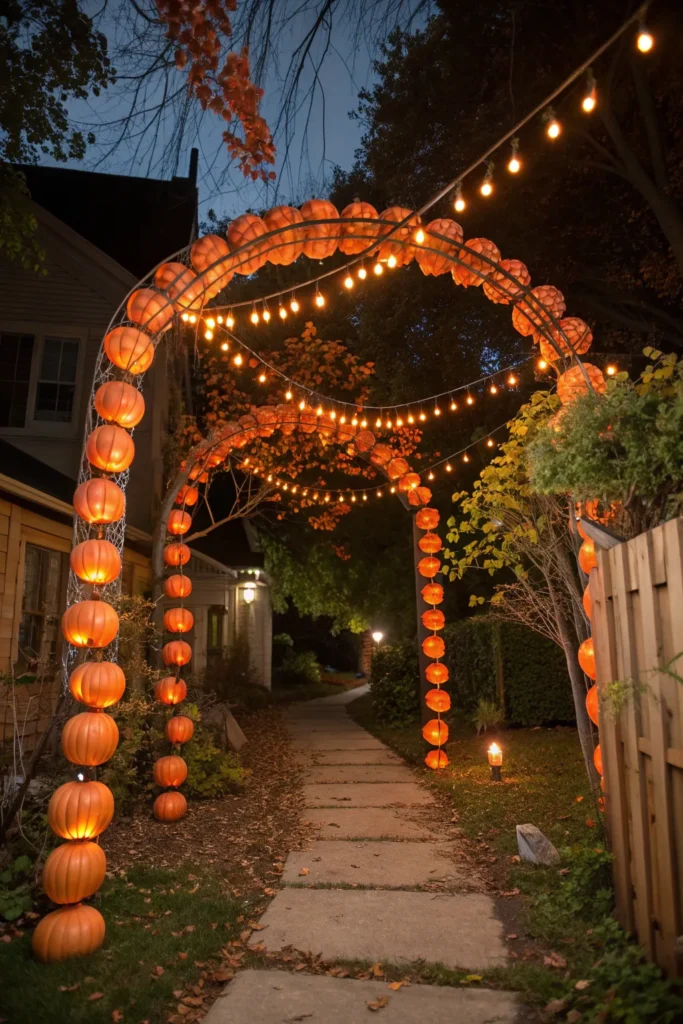 8 pumpkin archway prompt a halloween entrance a
