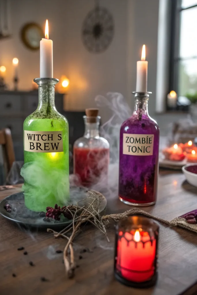9 diy potion bottles halloween dining table sty