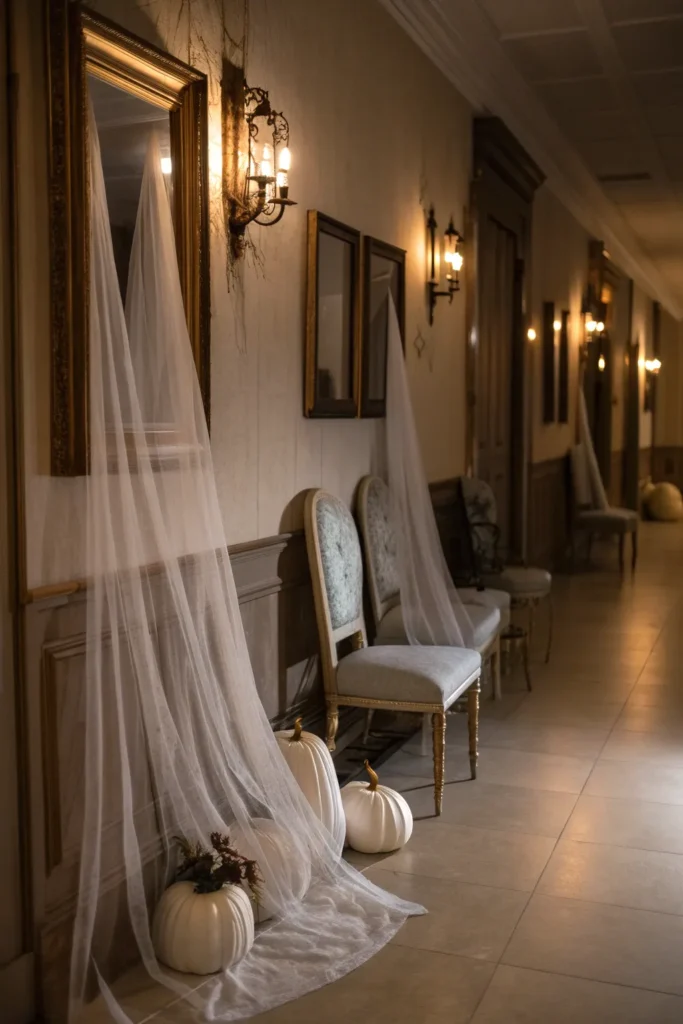 9 ghostly white fabrics a moody hallway with sh