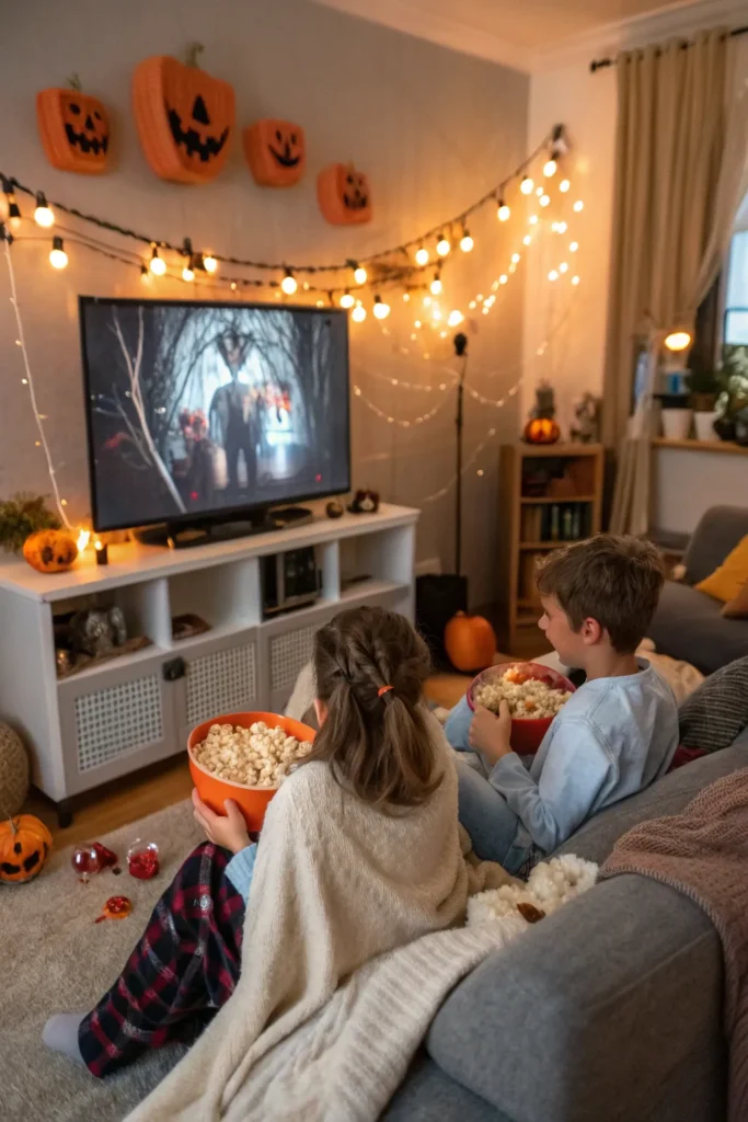 9 halloween movie marathon a cozy living room wit