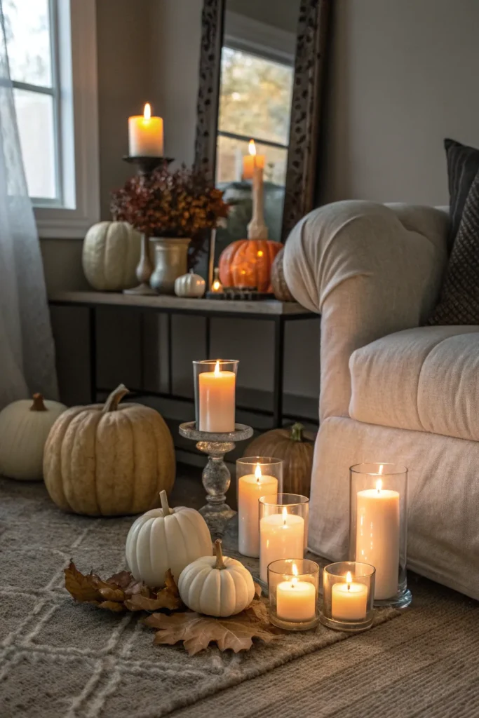 9 moody candle corners a corner of a living room