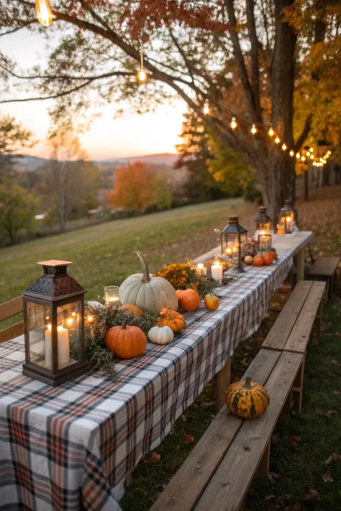 9 outdoor thanksgiving table decor setup with lo