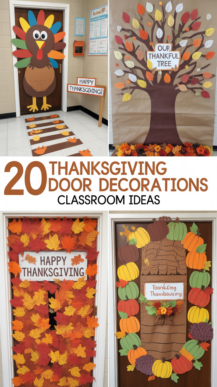 20+ Thanksgiving Door Decorations Classroom Ideas (Fun & Easy for Teachers)