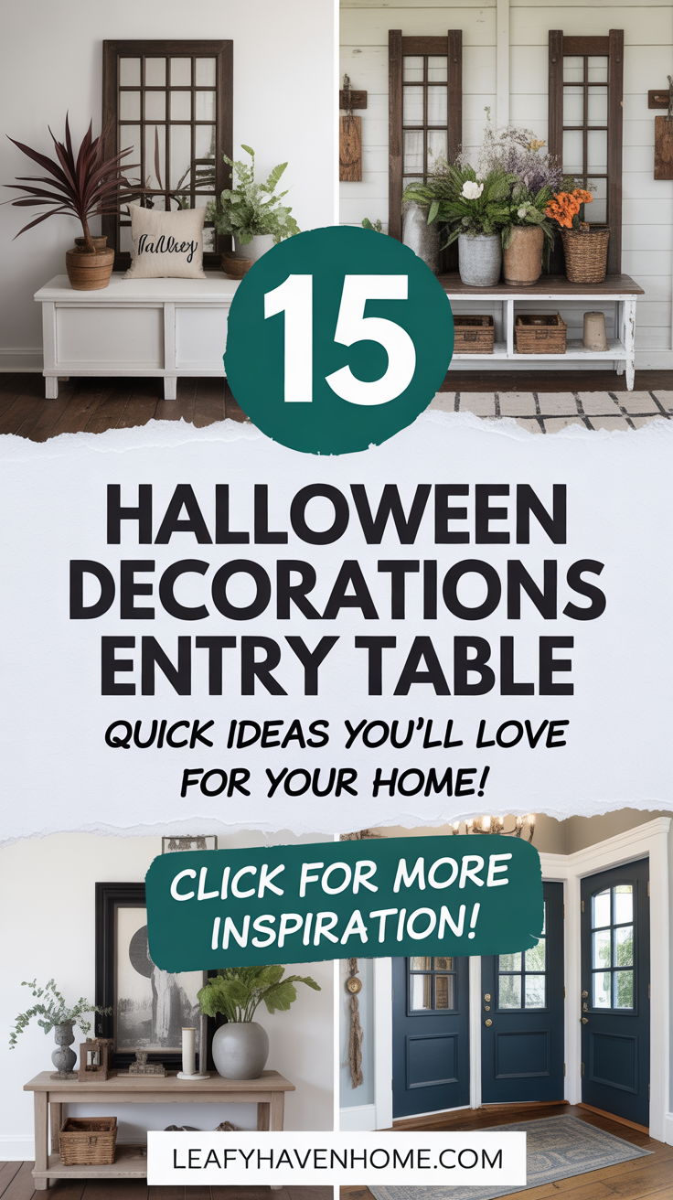 15 Halloween Decorations Entry Table That Wow Every Guest