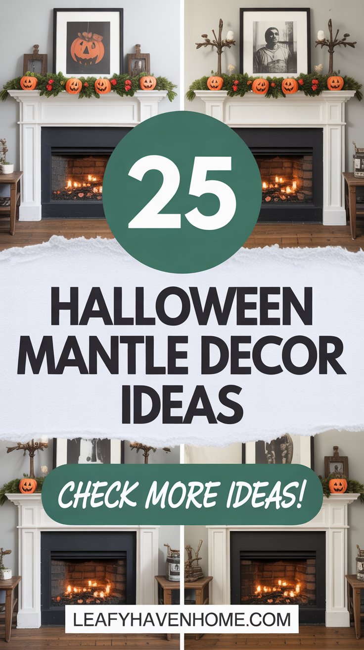 25 Spooky & Stylish Halloween Mantle Decor Ideas to Try