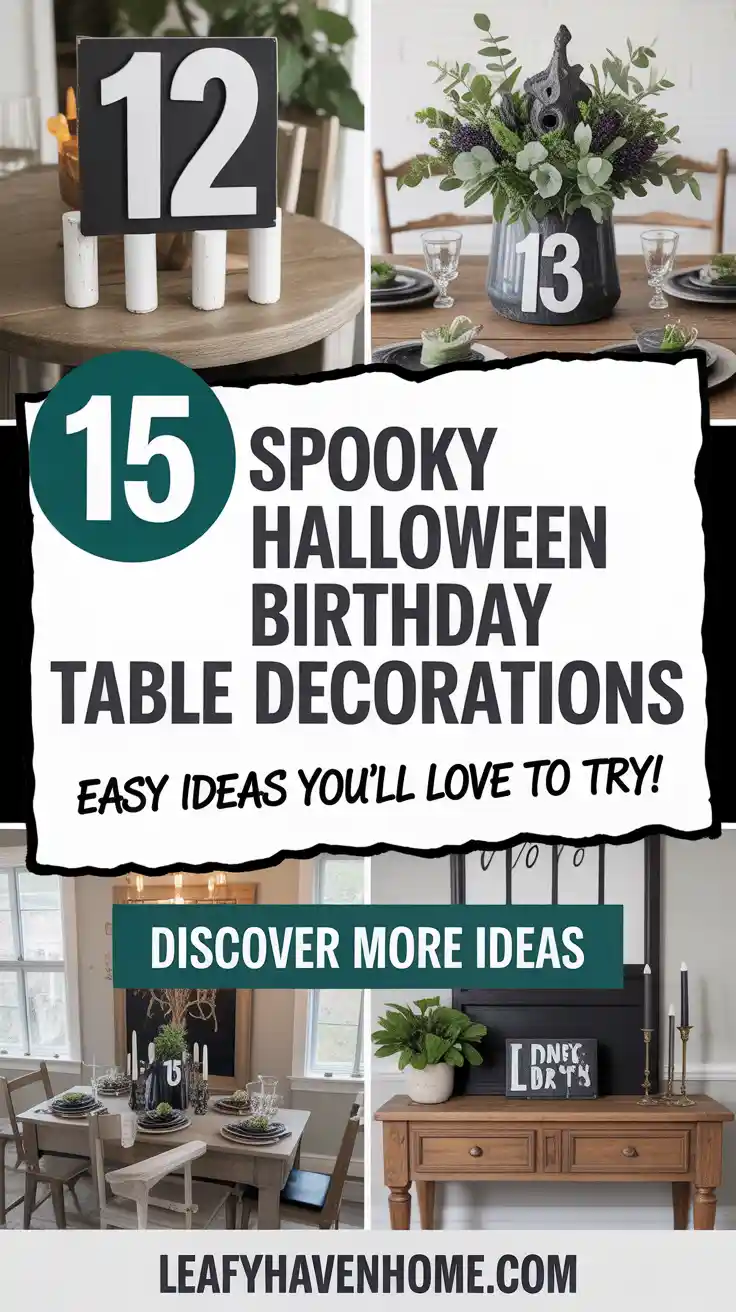 12 Spooky Halloween Birthday Table Decorations That Guests Will Love