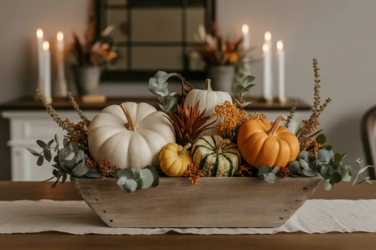 Fall Dough Bowl Centerpiece