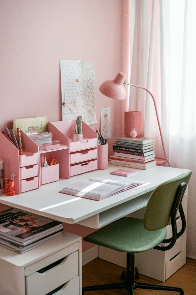 0003 1 3 study desk with pink organizers pink l vk7eDvpRMWwowXJYZ3lDQ c86Q8FMETn2BXSImgxlbkQ