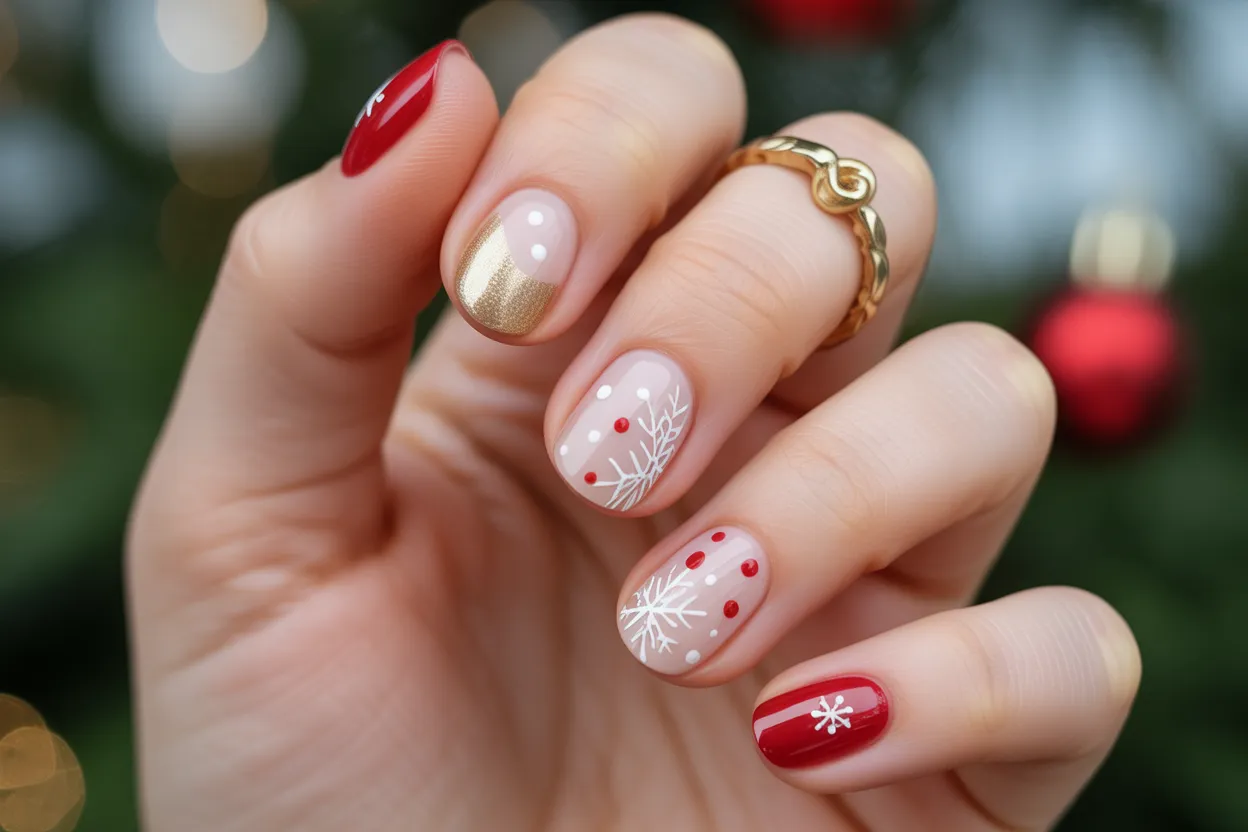 Simple Christmas Nails Ideas